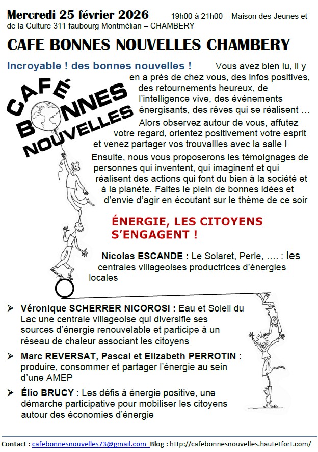 Programme du Café des Bonnes nouvelles